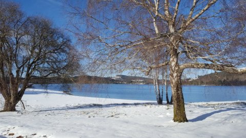 Gîte de Vassivière en hiver - Lac de Vassivière sous la neige